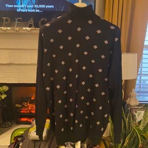 CIGAR COUTURE Turtleneck sweater with matching scarf (Cel)